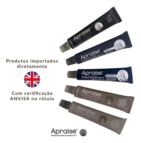 Kit Tintura Apraise + Oxidante Para Sobrancelha Cílios