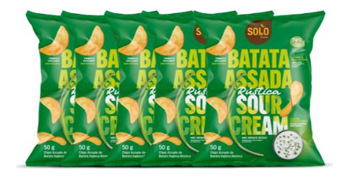 Chips De Batata Rústica Assado Sour Cream 50g Kit C/ 5 Unid