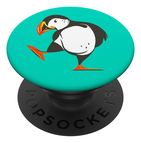 Puffin Fondo Pajaro Raro Turquesa Aqua  Popsockets Grip