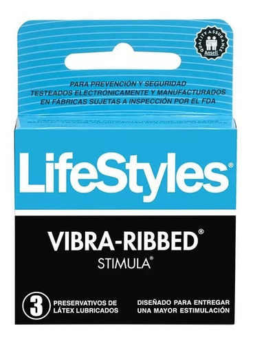 Lifestyles Preservativos Vibra Ribbed Stimula X 3 Unidades
