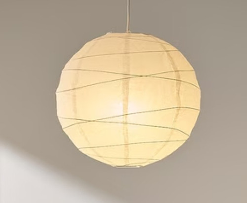 Lámpara De Techo Pantalla Blanca Hecha A Mano 45cm