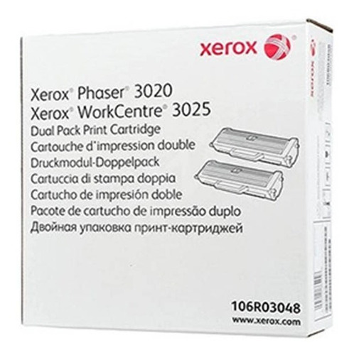 Impresora Laser + Toner Doble 3000 Pg Xerox Phaser 3020 Wifi