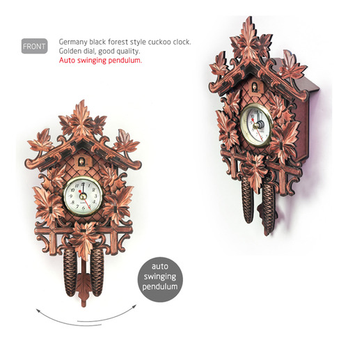 Reloj De Pared Cucú Decoración Colgante De Madera Para Hogar