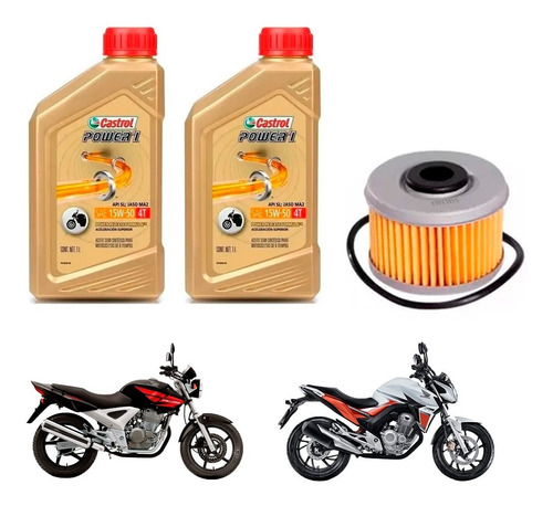 Kit Service Cb 250 Cbx Twister Power 1 Aceite Filtro Sia++