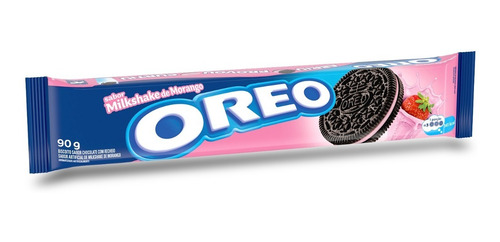 Imagem 4 de 7 de Biscoito Recheado Milkshake De Morango Oreo 90g