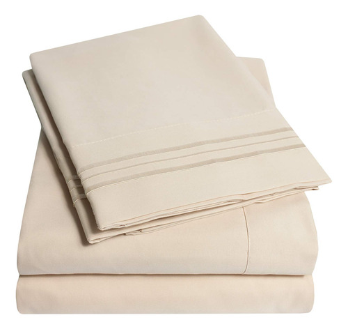 Juegos De Sábanas Y Fundas King Extrasuaves Color Beige Crem