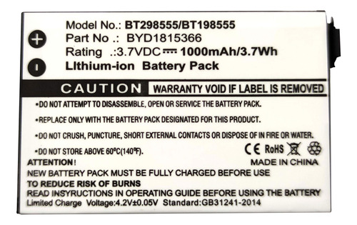 Batera De Repuesto Para Vm321 V-tech Bt298555 Baby Bm1000 Ba
