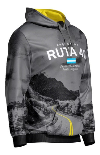Imagen 3 de 3 de Buzo Hoodie Argentina Ruta 40 Mod 10