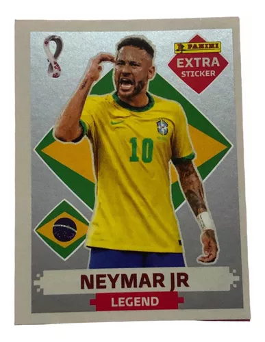 Neymar Jr. Figurinha Extra Legend Original Prata Copa Qatar