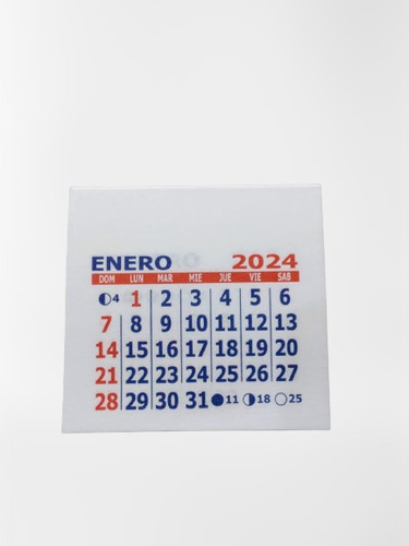 Calendario Almanaque Mignon 5,5 X 5,5 Cm X 1000 U. Feriados