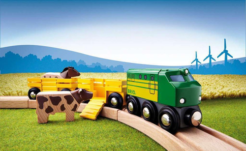 Tren De Granja Juego De Tren De Juguete De Madera Para Niños