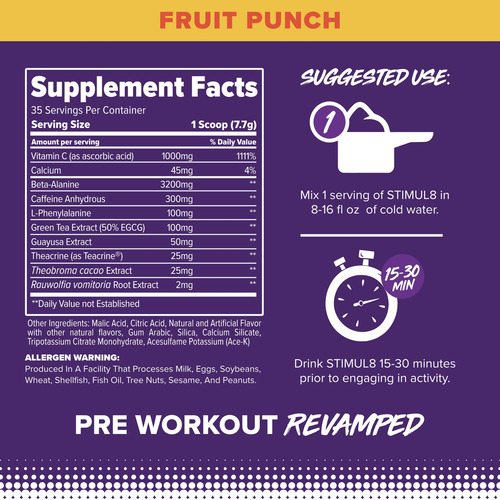 Finaflex Stimul8 Original Fruit Punch 35 Serv Antes Do Trein