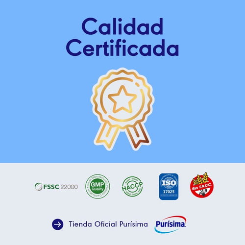 Imagen 9 de 9 de Leche En Polvo Deslactosada Purísima X 400g Pack X6 Unidades