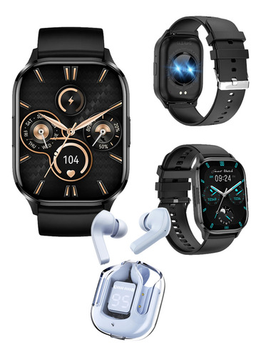 Smart Watch Reloj Inteligente Hombres Caballero Ultra Pantalla Amoled Pro Full Gran Definición Mi Watch Se Compatible Con Ios Y Android Con Audifonos Bluetooth Con Resistencia Al Agua Comerliv 1 Pieza