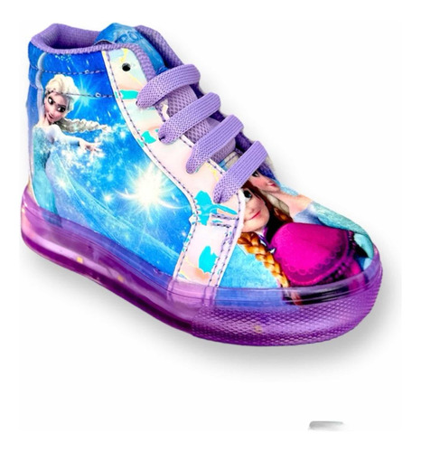 Teni High Top Frozen Con Luz Led Para Niña