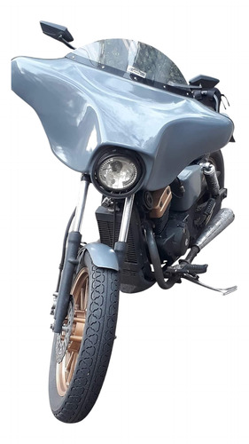 Mascara Batwing Completo Para Moto ,estilo Harley Davidson Negro