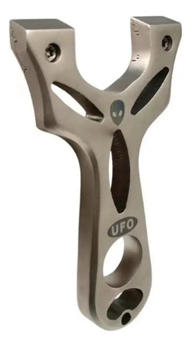 Resortera Ufo Profesional De Acero Inoxidable Plateado