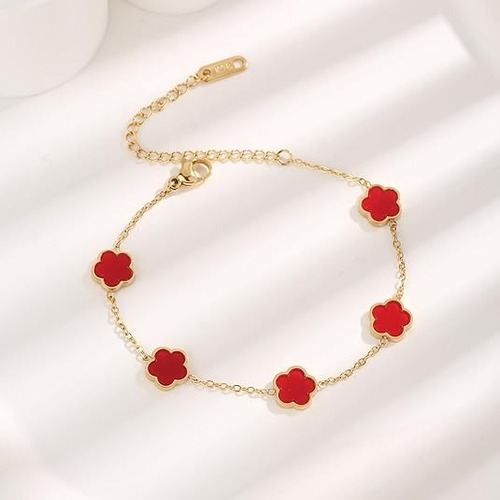 Set Pulsera Y Collar Mujer Elegante Ajustable Regalo Rosa