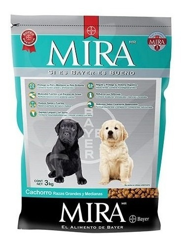 Bayer Mira Alimento Perros Cachorros Raza Grande 20 Kg *