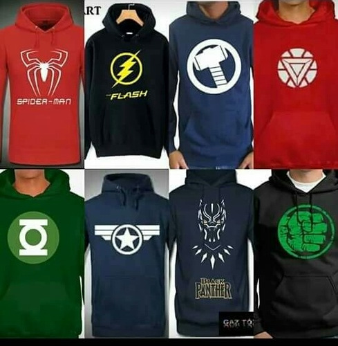 Poleras Superheroes Superman Batman Flash Capitan America ..