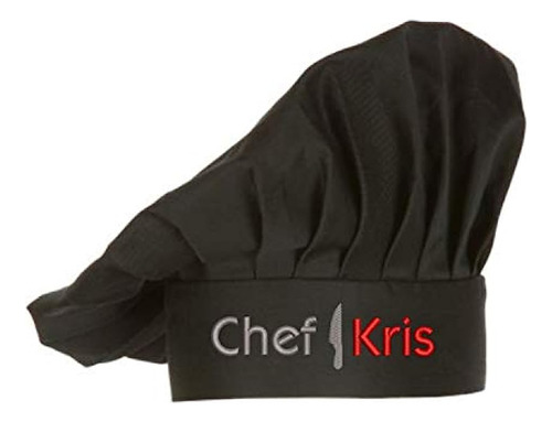 Gorro De Chef Bordado Con Nombre Personalizado