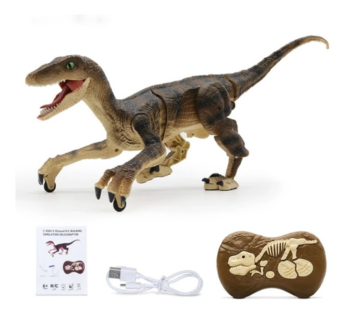 Dinosaurio Control Remoto Velociraptor 2,4 Ghz Luces Sonido