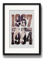 Comprar Cuadro Kurt Cobain Nirvana Rock Musica Brs1 Con Paspartú