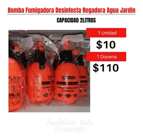 Bomba Fumigadora Aspersor Desinfecta Regadora