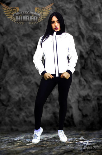 Chaqueta Totalmente 100% Reflectiva Impermeable Para Moto