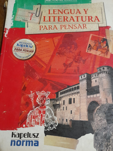 Lengua Y Literatura Para Pensar 1/2 Kapelusz Muy Bueno 