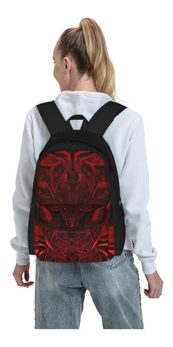 Mochila Baphomet Satanic Goat Para Mujer, Mochila Casual Par