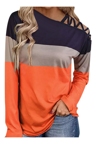 Blusa K Para Mujer De Manga Larga Con Tirantes Descubiertos