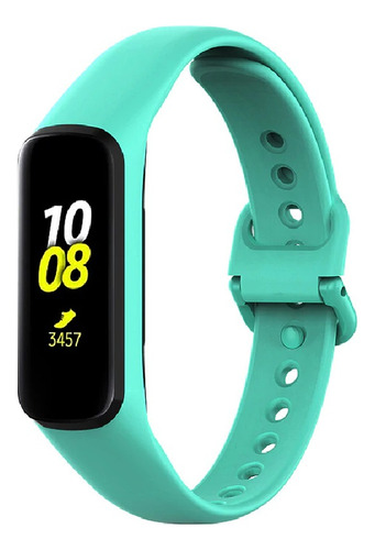 Pulseira De Silicone Para Samsung Galaxy Fit2 R220 Sm-r220 Cor Verde/Água Largura 16 mm