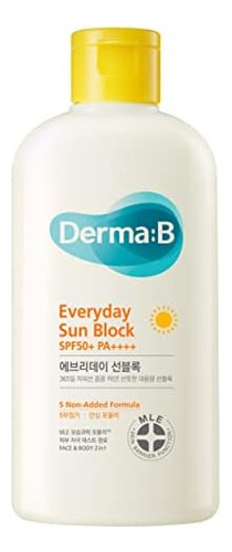 Derma B Everyday Block Solar Gran Tamaño Spf50 Pa 6 71 Onzas