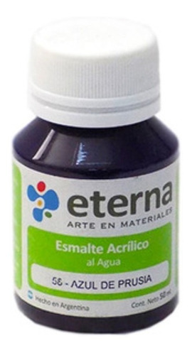 Esmalte Acrilico Al Agua Eterna X 37ml Color del óleo 58 AZUL DE PRUSIA