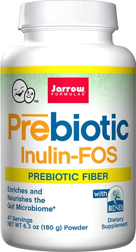 Jarrow | Prebiotic Inulin-fos | Prebiotic Fiber | 180gr