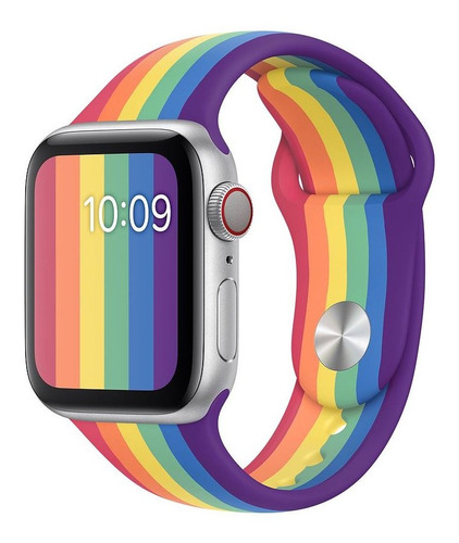 Malla Apple Watch Raimbow 42 44  Mm Arco Iris Colores Otec