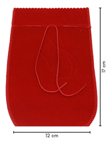 Imagem 3 de 6 de Saquinho De Feltro Veludo Para Jóias E Bijuterias 12 X 17 Cm