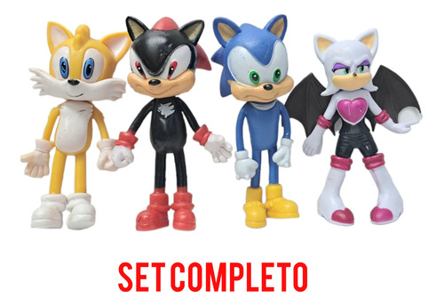 Coleccion De 4 Figuras De Sonic Grande 12cm Sin Caja 