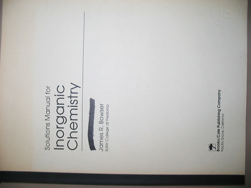 Manual Con Soluciones De Inorganic Chemistry