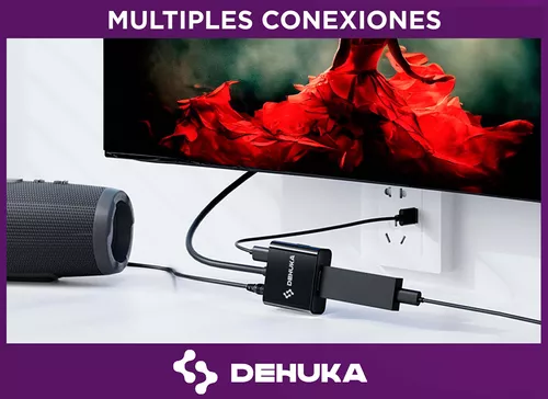 Cable Adaptador Conversor Hdmi A Vga Full Hd Con Audio Dehuka Monitor  Proyector Notebook Pc