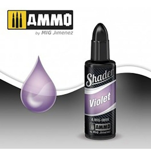 Imagen 1 de 4 de Shader Ammo Mig Jimenez Violet 0859 Rdelhobby Mza
