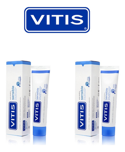 Pasta Dental Vitis Sensible 100ml Pack X2 Unidades