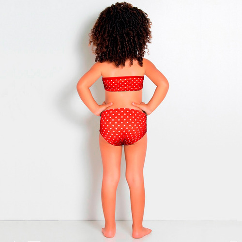 Imagem 3 de 4 de Biquini Infantil Minnie Moda Praia Verão Com Proteção Uv Ver