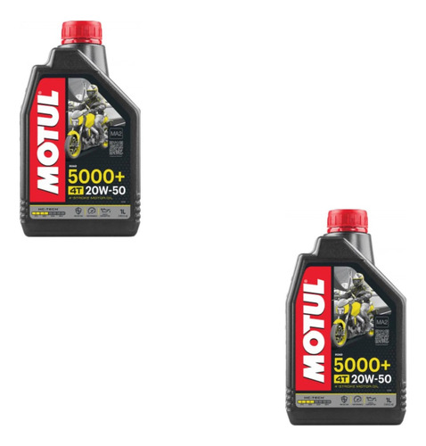 Kit Troca Óleo 2 Litros De Motul 5000 20w50 Original