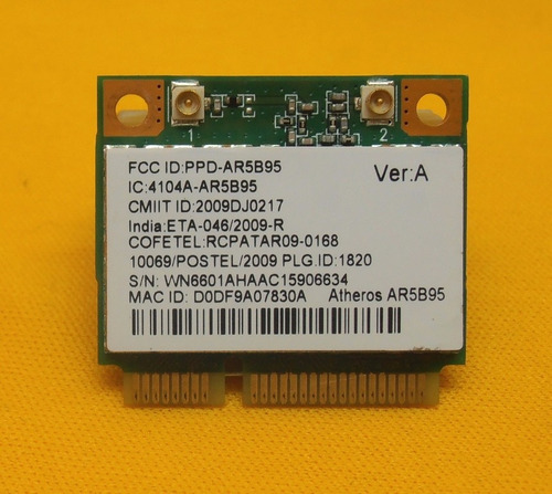 Tarjeta Wireless Para Acer Aspire Pav70 Ipp9