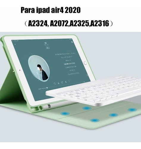 S Funda For iPad Air 4 10.9 A2325 A2316 Teclado Con Mouse Ñ