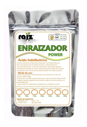 Ácido Indolbutírico Aib Pó Enraizador Hormônio 4000ppm 50 G