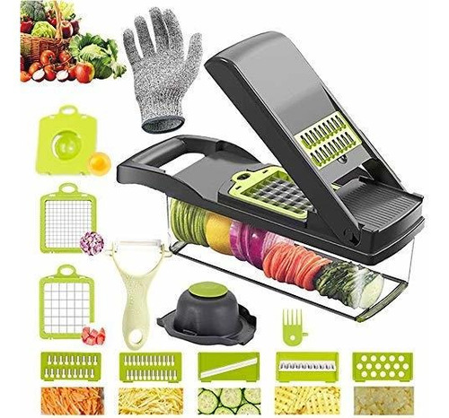 Picador De Verduras Mandolina Slicer Veggie Chopper Con Cont