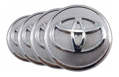 Imagem 1 de 4 de Kit 4 Carlota Miolo Centro Roda Emblema Toyota Corolla Cromo